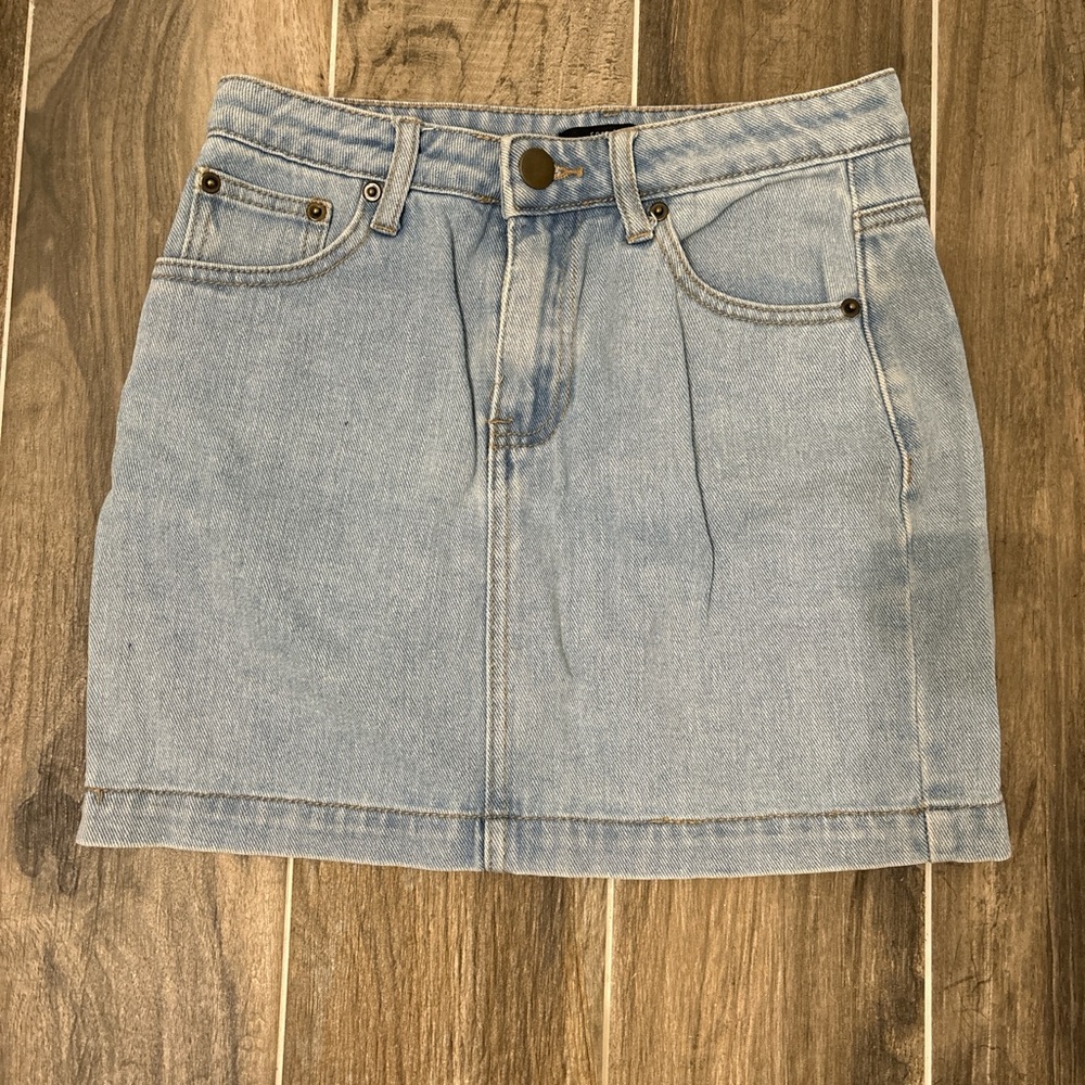 Forever 21 mini blue denim skirt